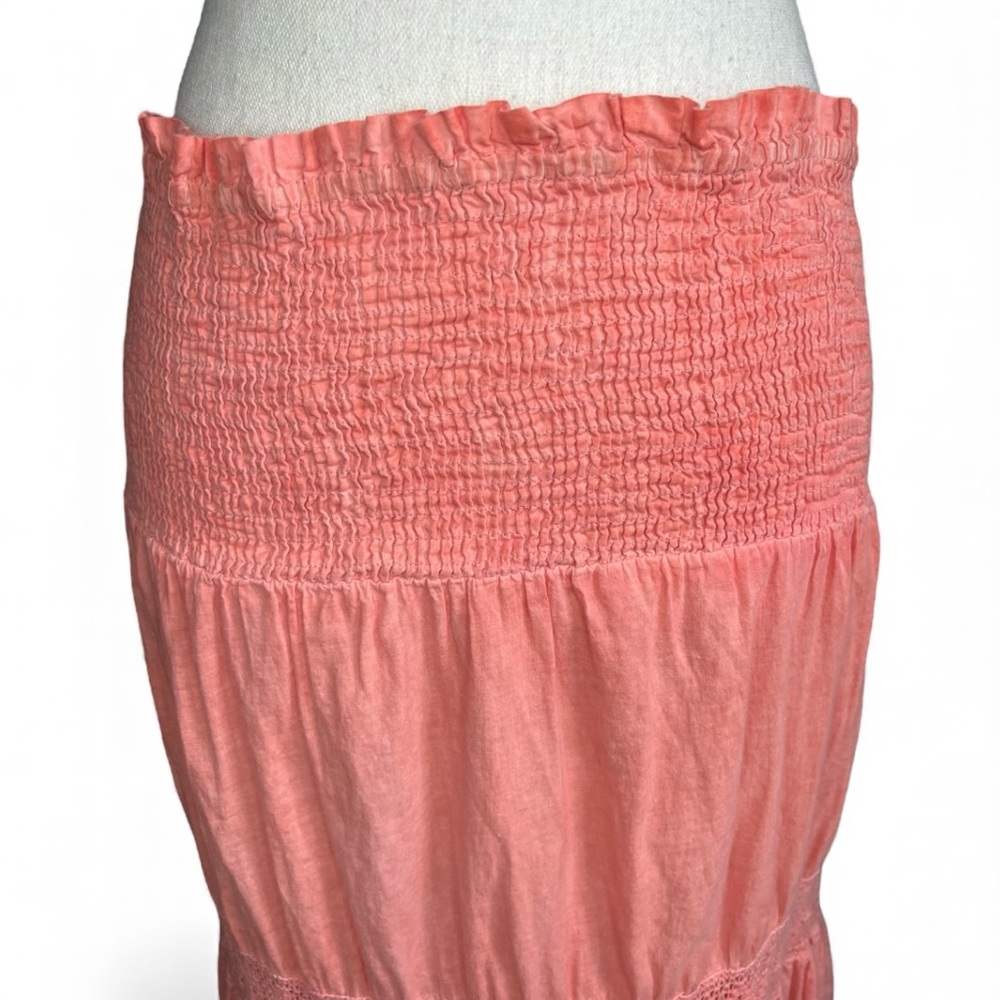 Raviya peach coral maxi skirt boho Whimsygoth Fairycore feminine western - Picture 7 of 9